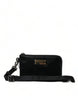 Dolce & Gabbana Black Nylon Logo Plaque Keyring Pouch Clutch Bag