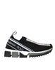 Dolce & Gabbana Μαύρα Λευκά Slip On Sorrento Αθλητικά Παπούτσια