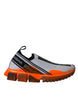 Dolce & Gabbana Μαύρα Λευκά Πορτοκαλί Slip On Sorrento Sneakers Παπούτσια