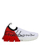 Dolce & Gabbana White Red Low Top Sorrento Ανδρικά Sneakers Παπούτσια