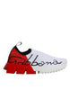 Dolce & Gabbana White Red Low Top Sorrento Ανδρικά Sneakers Παπούτσια
