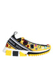 Dolce & Gabbana Κίτρινα Χαμηλά Sneakers Sorrento με Κρύσταλλα