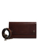 Dolce & Gabbana Brown Leather Logo Embossed Crossbody Bag