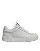Dolce & Gabbana White Miami Leather Low Top Sneakers Shoes