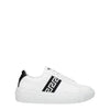 Μπλε δερμάτινα sneakers χαμηλού ύψους Versace