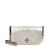Δερμάτινη τσάντα χιαστί Tory Burch Gold