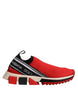 Dolce & Gabbana Κόκκινα Sorrento Slip On Low Top Αθλητικά Παπούτσια