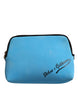 Dolce & Gabbana Blue Nylon DG Logo Print Clutch Zip Pouch Bag
