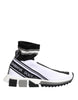 Dolce & Gabbana Λευκά Μαύρα Sorrento Socks Sneakers Παπούτσια