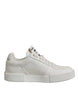 Dolce & Gabbana White Miami Leather Low Top Sneakers Shoes