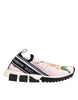Dolce & Gabbana Ροζ Φλοράλ Παπούτσια Sneakers Sorrento Χαμηλού Κοψίματος