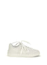 Balmain White Calf Leather Bos Taurus Low Top Sneakers