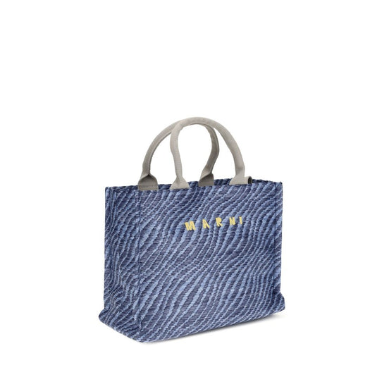 Marni Blue Nylon Shoulder Bag