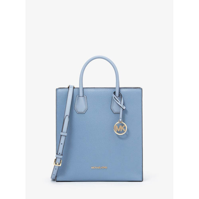 Μπλε δερμάτινη τσάντα χειρός Michael Kors