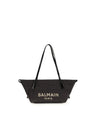 Balmain Black Raffia Shoulder Bag