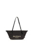Balmain Black Raffia Shoulder Bag