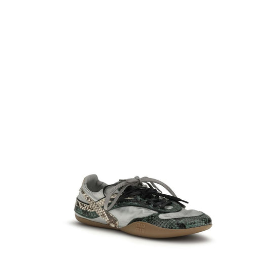 Miu Miu Gray Recycled Polyester Athletic Sneakers