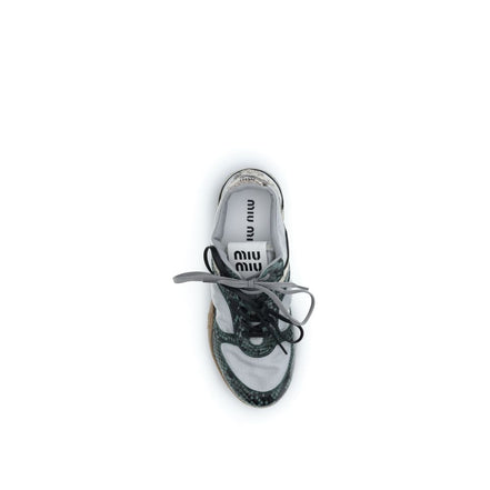 Miu Miu Γκρι Αθλητικά Sneakers από Ανακυκλωμένο Πολυεστέρα
