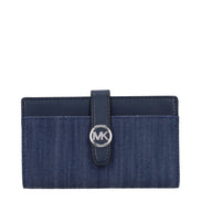 Πορτοφόλι Michael Kors από μπλε ύφασμα  