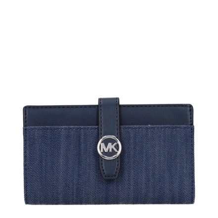 Πορτοφόλι Michael Kors από μπλε ύφασμα  
