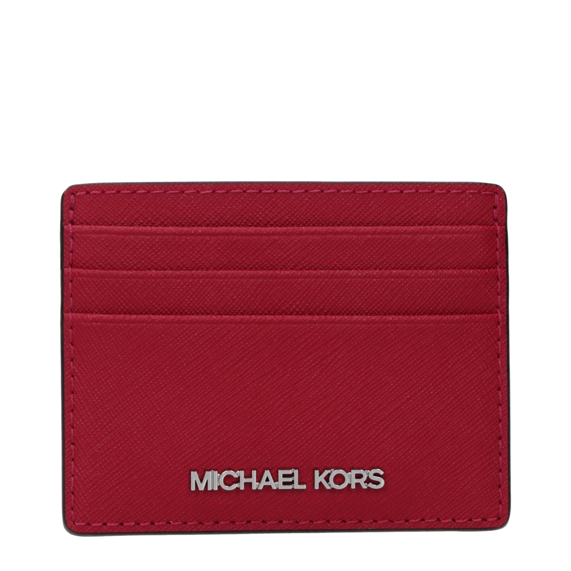 Θήκη καρτών Michael Kors από κόκκινο δέρμα