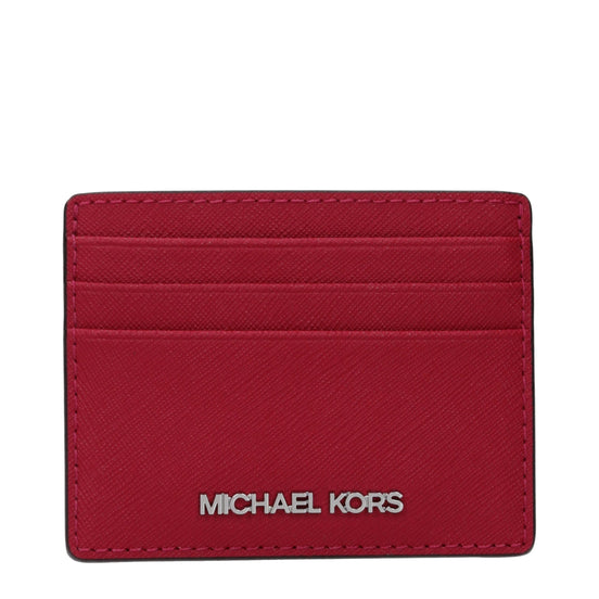 Θήκη καρτών Michael Kors από κόκκινο δέρμα