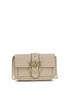 PINKO Beige Calf Leather Bos Taurus Shoulder Bag