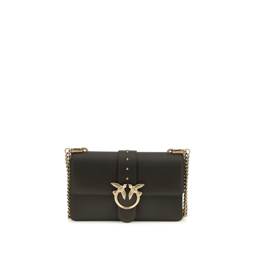 PINKO Bicolor Calf Leather Bos Taurus Τσάντα Ώμου