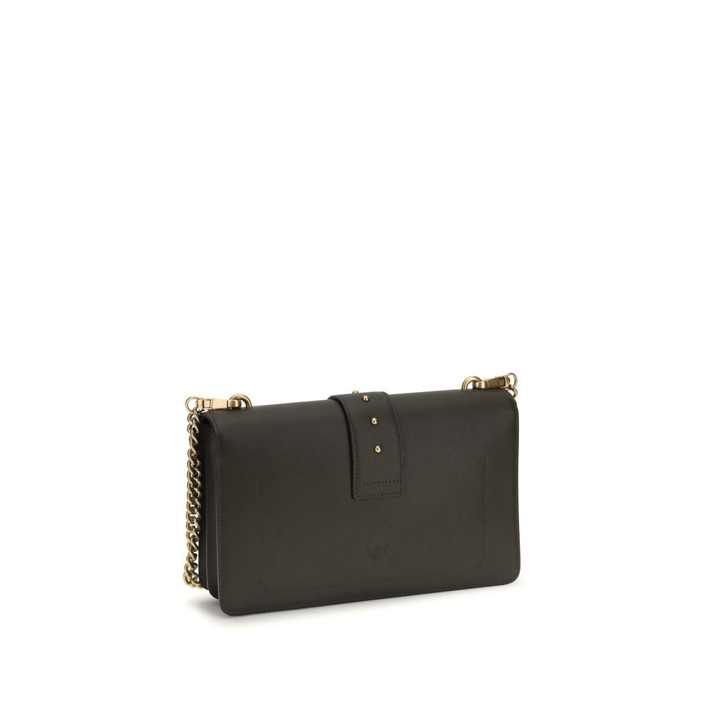 PINKO Bicolor Calf Leather Bos Taurus Τσάντα Ώμου