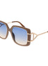Guess Brown Metal & Plastic Sunglasses