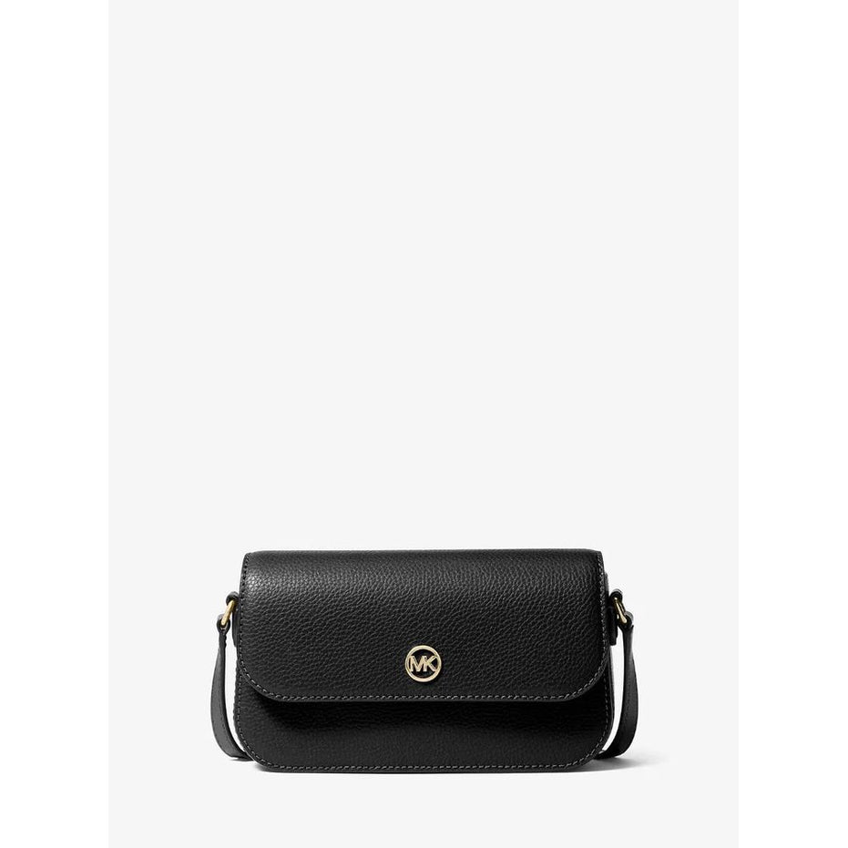 Μαύρη Δερμάτινη Τσάντα Χιαστί Michael Kors
