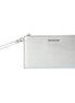 Γκρι δερμάτινο τσαντάκι clutch Michael Kors
