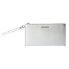 Γκρι δερμάτινο τσαντάκι clutch Michael Kors