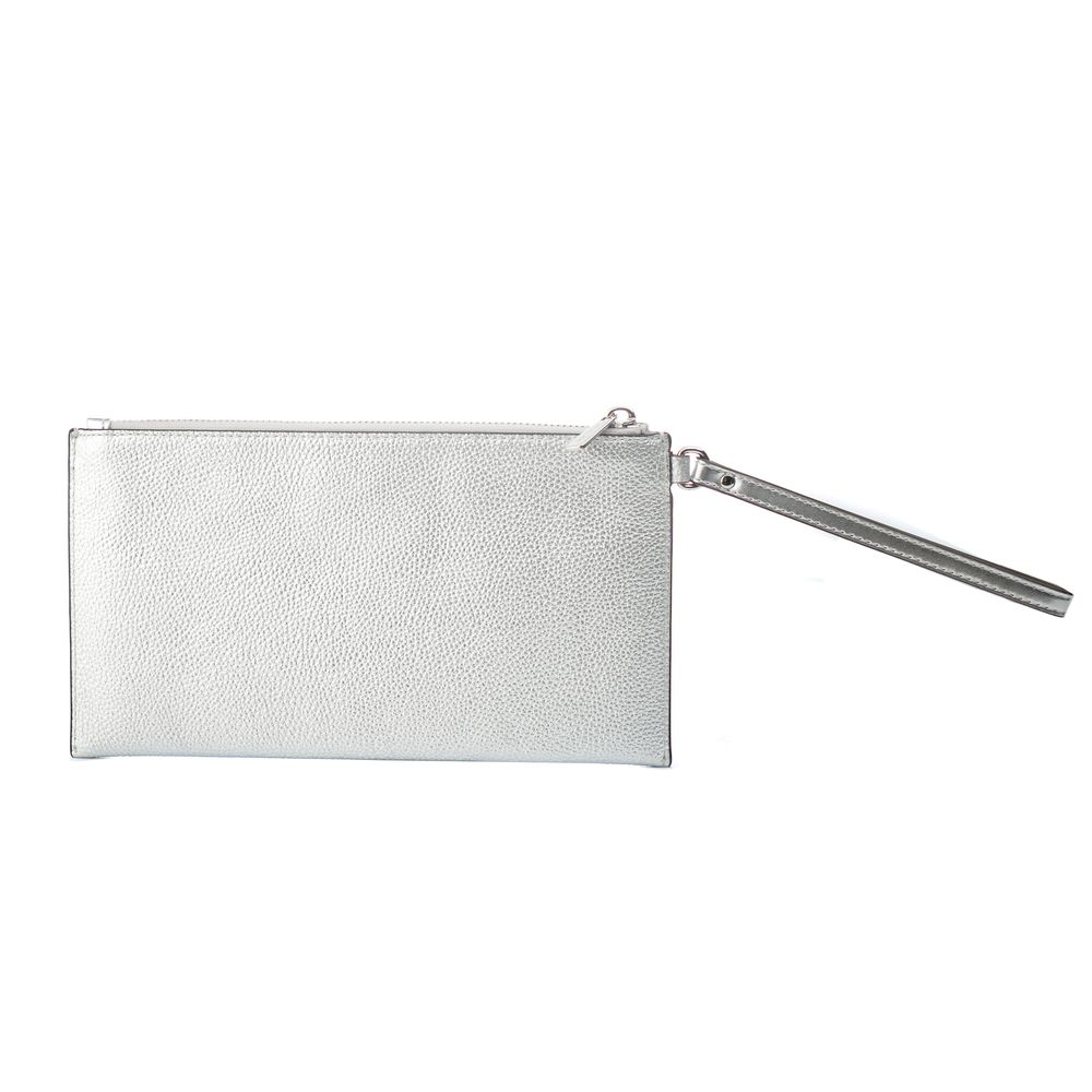 Γκρι δερμάτινο τσαντάκι clutch Michael Kors
