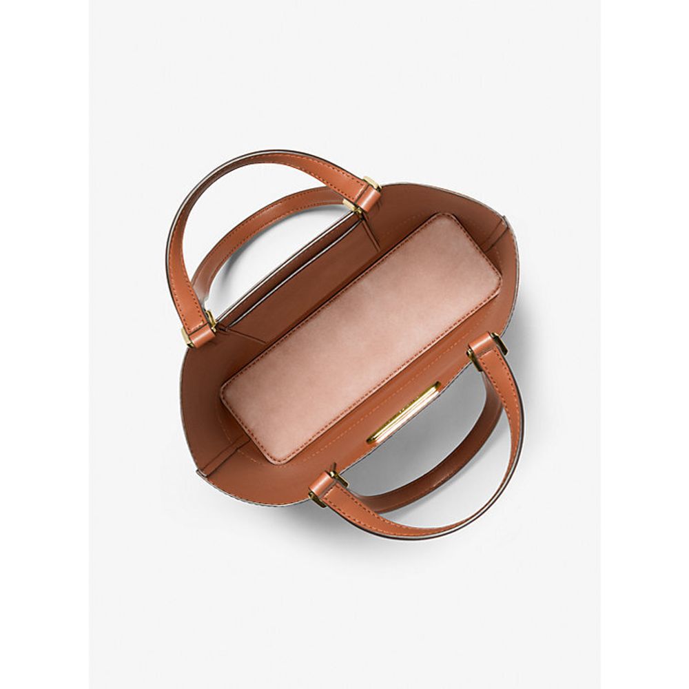 Καφέ Δερμάτινη Τσάντα Ώμου Michael Kors