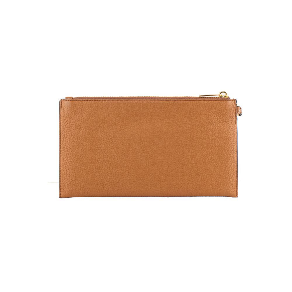Δερμάτινη τσάντα clutch Michael Kors καφέ