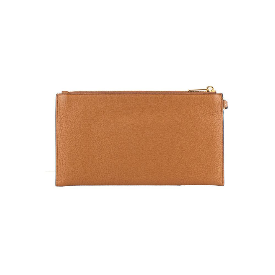 Δερμάτινη τσάντα clutch Michael Kors καφέ
