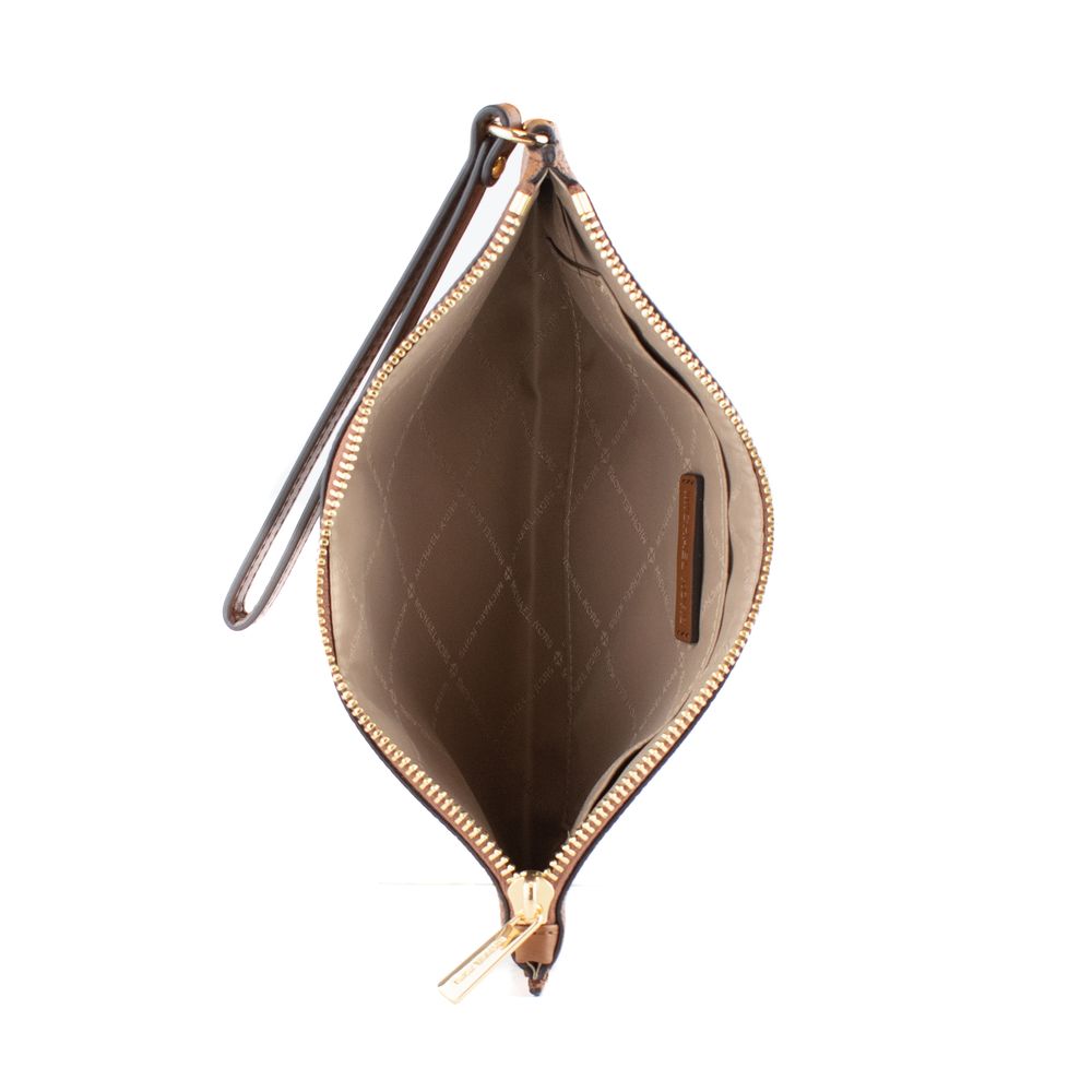 Δερμάτινη τσάντα clutch Michael Kors καφέ