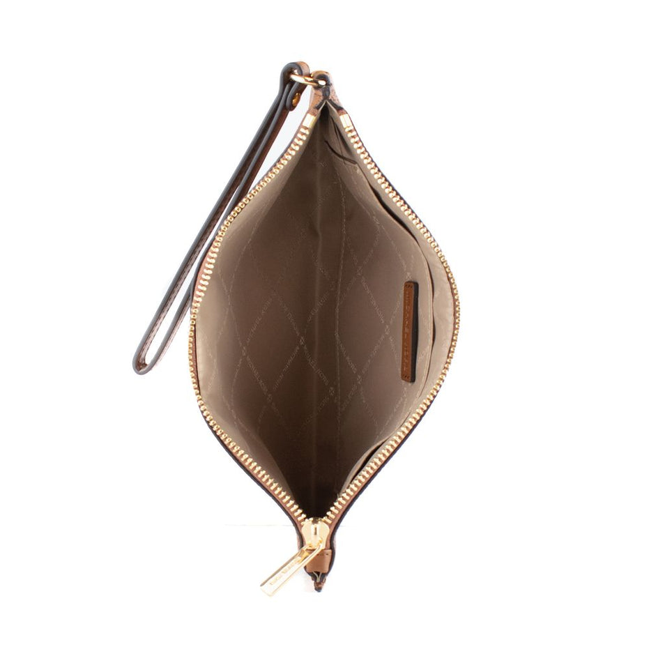 Δερμάτινη τσάντα clutch Michael Kors καφέ