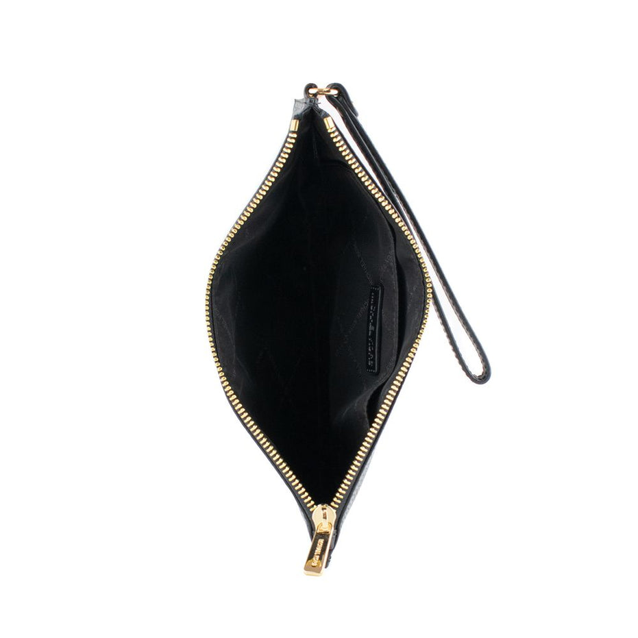 Michael Kors Black Leather Clutch Bag