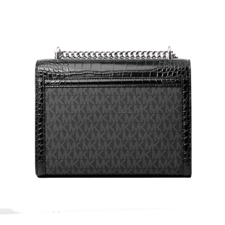 Μαύρη τσάντα χιαστί από καμβά Michael Kors