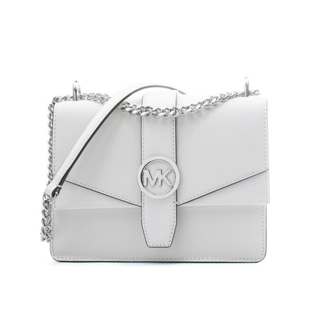 Λευκή Δερμάτινη Τσάντα Ώμου Michael Kors