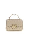 PINKO Beige Calf Leather Bos Taurus Handbag