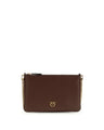PINKO Bordeaux Calf Leather Bos Taurus Shoulder Bag