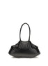 Alexander McQueen Black Calf Leather Bos Taurus Shoulder Bag
