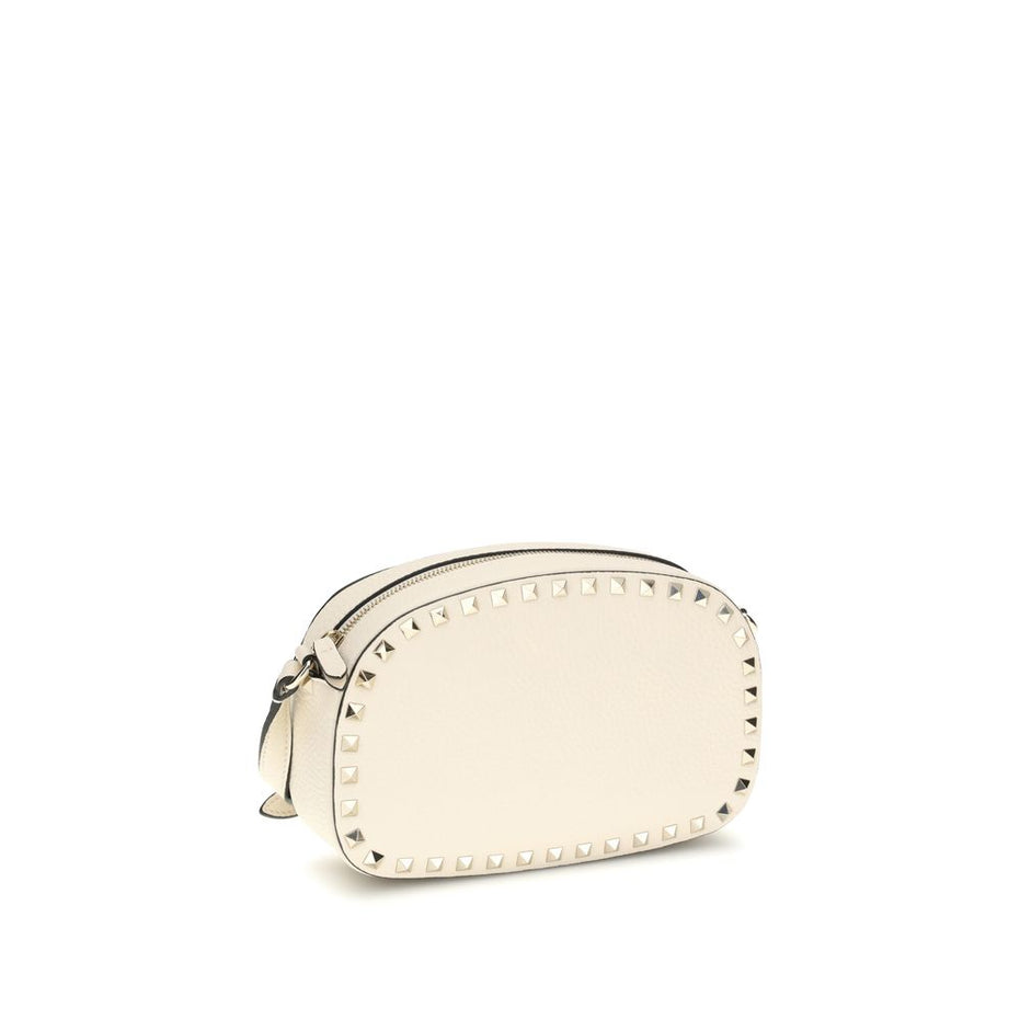 Valentino Garavani Beige Calf Leather Bos Taurus Shoulder Bag