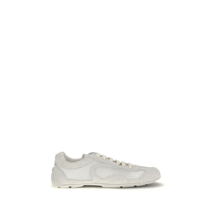 Prada Λευκά Sneakers με Χαμηλή Κορυφή από Ύφασμα