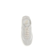 Prada Λευκά Sneakers με Χαμηλή Κορυφή από Ύφασμα