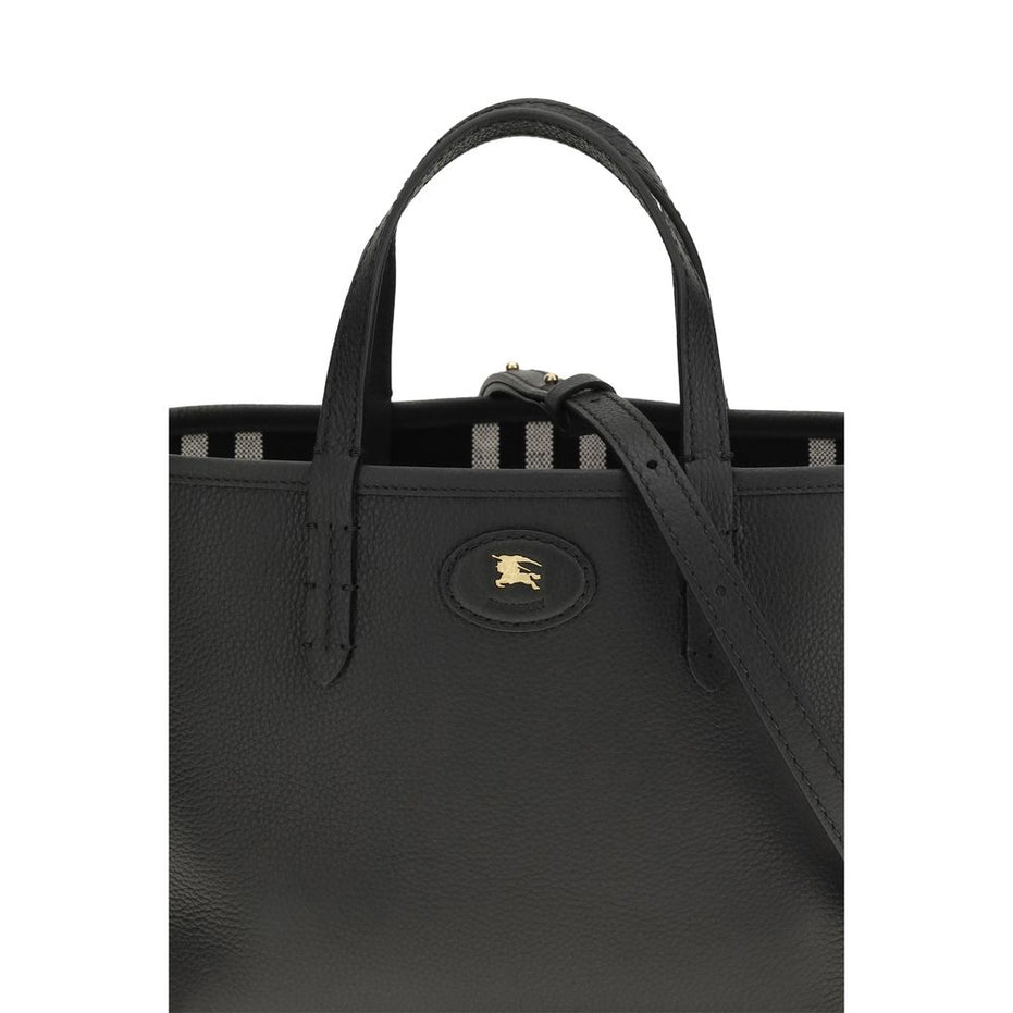 Burberry Black Calf Leather Bos Taurus Shoulder Bag