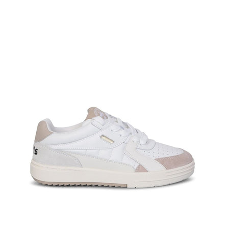Palm Angels White Calfskin Athletic Sneakers